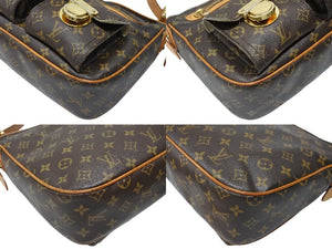 LOUIS VUITTON ルイヴィトン ハドソンGM ワンショルダーバッグ M40045 ブラウン PVC レザー ゴールド金具 良品 中古 4b007446