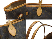 Load image into Gallery viewer, LOUIS VUITTON ルイヴィトン トートバッグ モノグラム M40156 ネヴァーフルMM 廃盤 ブラウン PVCコーティングキャンバス ゴールド金具 美品 中古 4b007449