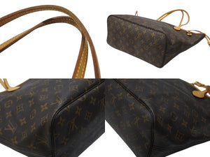 LOUIS VUITTON ルイヴィトン トートバッグ モノグラム M40156 ネヴァーフルMM 廃盤 ブラウン PVCコーティングキャンバス ゴールド金具 美品 中古 4b007449