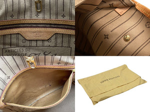 LOUIS VUITTON ルイヴィトン トートバッグ モノグラム M40156 ネヴァーフルMM 廃盤 ブラウン PVCコーティングキャンバス ゴールド金具 美品 中古 4b007449