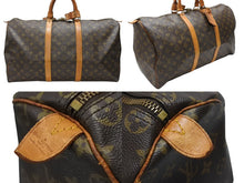 画像をギャラリービューアに読み込む, LOUIS VUITTON ルイヴィトン キーポル50 ボストンバッグ M41426 モノグラムキャンバス ブラウン ゴールド金具 美品 中古 4b007450