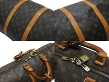 画像をギャラリービューアに読み込む, LOUIS VUITTON ルイヴィトン キーポル50 ボストンバッグ M41426 モノグラムキャンバス ブラウン ゴールド金具 美品 中古 4b007450