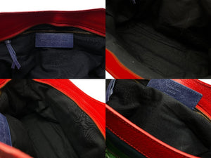 BALENCIAGA バレンシアガ ザ シティ ジャイアント 2WAYバッグ ハンドバッグ ショルダーバッグ 115743 レッド ブルー グリーン 美品 中古 4b007453 