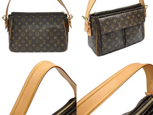 LOUIS VUITTON ルイヴィトン ヴィバシテGM ショルダーバッグ M51163 ブラウン ヌメ革 PVC ゴールド金具 美品 中古 4b007457