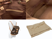 Load image into Gallery viewer, LOUIS VUITTON ルイヴィトン モンスリMM バックパック M51136 ブラウン モノグラム PVC ゴールド金具 美品 中古 4b007458