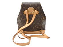 Load image into Gallery viewer, LOUIS VUITTON ルイヴィトン モンスリMM バックパック M51136 ブラウン モノグラム PVC ゴールド金具 美品 中古 4b007458