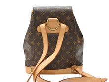 Load image into Gallery viewer, LOUIS VUITTON ルイヴィトン モンスリMM バックパック M51136 ブラウン モノグラム PVC ゴールド金具 美品 中古 4b007458