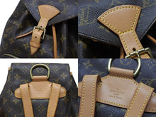 Load image into Gallery viewer, LOUIS VUITTON ルイヴィトン モンスリMM バックパック M51136 ブラウン モノグラム PVC ゴールド金具 美品 中古 4b007458