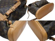 Load image into Gallery viewer, LOUIS VUITTON ルイヴィトン モンスリMM バックパック M51136 ブラウン モノグラム PVC ゴールド金具 美品 中古 4b007458