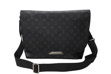 極美品 LOUIS VUITTON ルイヴィトン メッセンジャーPM モノグラム ブラック エクリプス M40565 シルバー金具 中古 4b007459