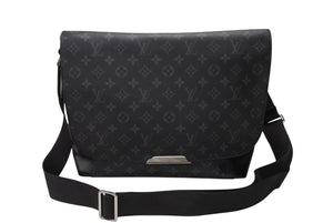 極美品 LOUIS VUITTON ルイヴィトン メッセンジャーPM モノグラム ブラック エクリプス M40565 シルバー金具 中古 4b007459