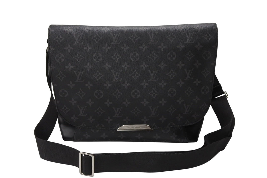 極美品 LOUIS VUITTON ルイヴィトン メッセンジャーPM モノグラム ブラック エクリプス M40565 シルバー金具 中古 4b007459