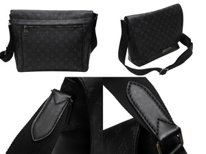 極美品 LOUIS VUITTON ルイヴィトン メッセンジャーPM モノグラム ブラック エクリプス M40565 シルバー金具 中古 4b007459