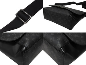 極美品 LOUIS VUITTON ルイヴィトン メッセンジャーPM モノグラム ブラック エクリプス M40565 シルバー金具 中古 4b007459