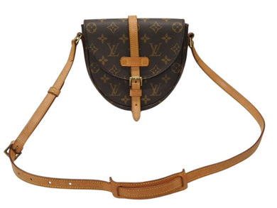 極美品 LOUIS VUITTON ルイヴィトン シャンティPM ショルダーバッグ M51234 モノグラム ブラウン PVCコーティング ゴールド金具 中古 4b007461