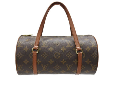 LOUIS VUITTON ルイヴィトン パピヨン26 ハンドバッグ M51386 モノグラム キャンバス PVC レザー ブラウン ゴールド金具 美品 中古 4b007462