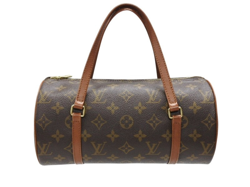 LOUIS VUITTON ルイヴィトン パピヨン26 ハンドバッグ M51386 モノグラム キャンバス PVC レザー ブラウン ゴールド金具 美品 中古 4b007462