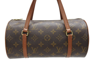 LOUIS VUITTON ルイヴィトン パピヨン26 ハンドバッグ M51386 モノグラム キャンバス PVC レザー ブラウン ゴールド金具 美品 中古 4b007462