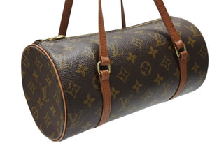 LOUIS VUITTON ルイヴィトン パピヨン26 ハンドバッグ M51386 モノグラム キャンバス PVC レザー ブラウン ゴールド金具 美品 中古 4b007462