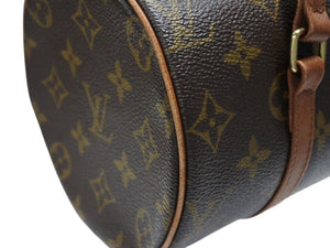 LOUIS VUITTON ルイヴィトン パピヨン26 ハンドバッグ M51386 モノグラム キャンバス PVC レザー ブラウン ゴールド金具 美品 中古 4b007462