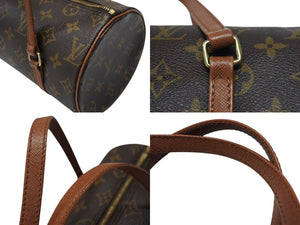 LOUIS VUITTON ルイヴィトン パピヨン26 ハンドバッグ M51386 モノグラム キャンバス PVC レザー ブラウン ゴールド金具 美品 中古 4b007462