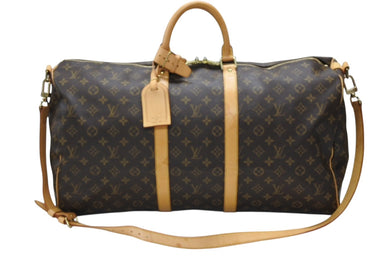 LOUIS VUITTON ルイヴィトン キーポル バンドリエール55 ボストンバッグ M41414 モノグラム ブラウン 美品 中古 4b007463