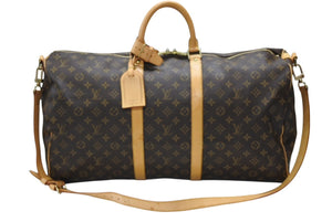LOUIS VUITTON ルイヴィトン キーポル バンドリエール55 ボストンバッグ M41414 モノグラム ブラウン 美品 中古 4b007463
