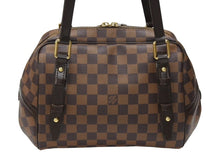 Load image into Gallery viewer, 新品同様 LOUIS VUITTON ルイヴィトン リヴィントンPM ハンドバッグ ダミエ エベヌ トートバッグ N41157 ブラウン PVC レザー 中古 4b007466