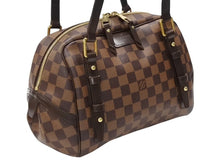 Load image into Gallery viewer, 新品同様 LOUIS VUITTON ルイヴィトン リヴィントンPM ハンドバッグ ダミエ エベヌ トートバッグ N41157 ブラウン PVC レザー 中古 4b007466