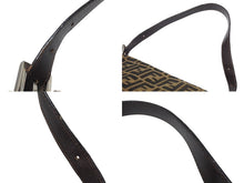 Load image into Gallery viewer, FENDI フェンディ マンマバケット ショルダーバッグ ズッカ柄 コットンキャンバス レザー ブラウン シルバー金具 美品 中古 4b007471