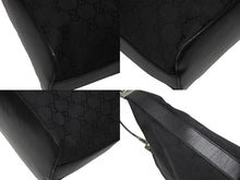 Load image into Gallery viewer, GUCCI グッチ ワンショルダーバッグ 01234 レザー GGキャンバス ブラック シルバー金具 美品 中古 4b007473