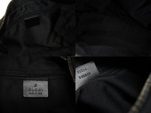 Load image into Gallery viewer, GUCCI グッチ ワンショルダーバッグ 01234 レザー GGキャンバス ブラック シルバー金具 美品 中古 4b007473