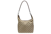 Load image into Gallery viewer, GUCCI グッチ GGキャンバス ワンショルダーバッグ 0013814 ベージュ ブラウン キャンバス レザー シルバー 金具 美品 中古 4b007474