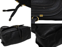 Load image into Gallery viewer, Chloe クロエ マーシー ハンドバッグ トートバッグ 馬蹄 031163 レザー ブラック ゴールド金具 美品 中古 4b007475