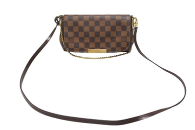 LOUIS VUITTON ルイヴィトン フェイボリット PM ダミエエベヌ ショルダーバッグ N41276 美品 中古 4b007477