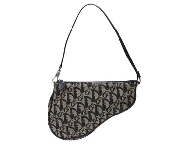 ChristianDior クリスチャンディオール サドルポーチ ワンショルダーバッグ SLO44012 トロッター ブラック ガリアーノ期 美品 中古 4b007478