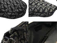 Load image into Gallery viewer, ChristianDior クリスチャンディオール サドルポーチ ワンショルダーバッグ SLO44012 トロッター ブラック ガリアーノ期 美品 中古 4b007478
