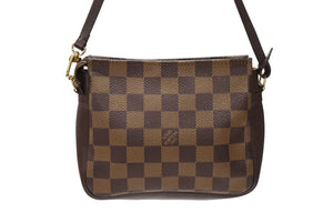 LOUIS VUITTON ルイヴィトン ハンドバッグ N51982 トゥルースメイクアップ ダミエ エベヌ ブラウン キャンバス ゴールド金具 美品 中古 4b007480