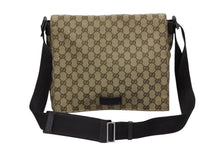 Load image into Gallery viewer, GUCCI グッチ ショルダーバッグ GGキャンバス 145864 491404 イタリア製 GGキャンバス ベージュ ブラウン 美品 中古 4b007481