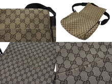 Load image into Gallery viewer, GUCCI グッチ ショルダーバッグ GGキャンバス 145864 491404 イタリア製 GGキャンバス ベージュ ブラウン 美品 中古 4b007481
