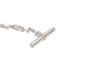 極美品 HERMES エルメス シェーヌダンクル ファランドール ブレスレット アルジャンテシルバー Ag925 重量約26.1g 全長約19cm 中古 4b007485