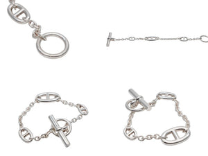 極美品 HERMES エルメス シェーヌダンクル ファランドール ブレスレットST H104567B 重量約25.4g 全長約18cm 中古 4b007486