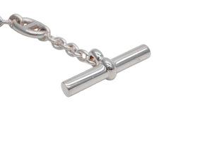 極美品 HERMES エルメス シェーヌダンクル ファランドール ブレスレットST H104567B 重量約25.4g 全長約18cm 中古 4b007486