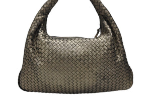 BOTTEGA VENETA ボッテガヴェネタ ホーボー イントレチャート ワンショルダーバッグ 115654 メタリックゴールド 美品 中古 4b007487