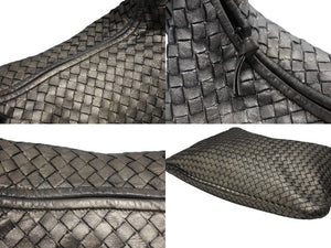 BOTTEGA VENETA ボッテガヴェネタ ホーボー イントレチャート ワンショルダーバッグ 115654 メタリックゴールド 美品 中古 4b007487
