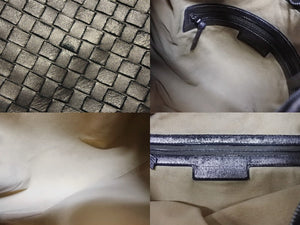 BOTTEGA VENETA ボッテガヴェネタ ホーボー イントレチャート ワンショルダーバッグ 115654 メタリックゴールド 美品 中古 4b007487