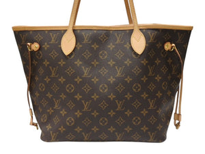 極美品 LOUIS VUITTON ルイヴィトン ネヴァーフルMM トートバッグ 新型 M41178 モノグラム PVC レザー ブラウン ピンク 中古 4b007490