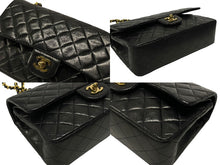 Load image into Gallery viewer, 極美品 CHANEL シャネル マトラッセ25 Wフラップ Wチェーンショルダーバッグ 3番台 ラムスキン ココマーク ブラック ゴールド金具 中古 4b007492