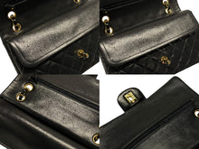 Load image into Gallery viewer, 極美品 CHANEL シャネル マトラッセ25 Wフラップ Wチェーンショルダーバッグ 3番台 ラムスキン ココマーク ブラック ゴールド金具 中古 4b007492