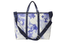 Load image into Gallery viewer, 極美品 LOUIS VUITTON ルイヴィトン ウィークエンド トートPM M45756 IC PVC レザー ブルー ホワイト シルバー金具 中古 4b007493